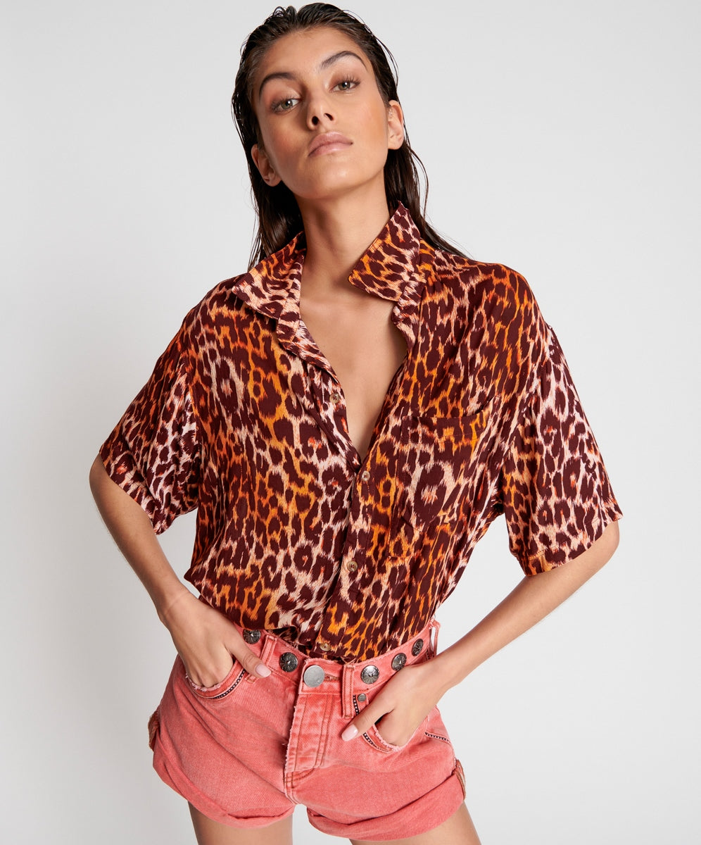 OneTeaspoon WOMENS POLYNESIAN ANIMAL SHIRT - ANIMAL, WOMENS TOPS & SHIRTS, OneTeaspoon, Elwood 101