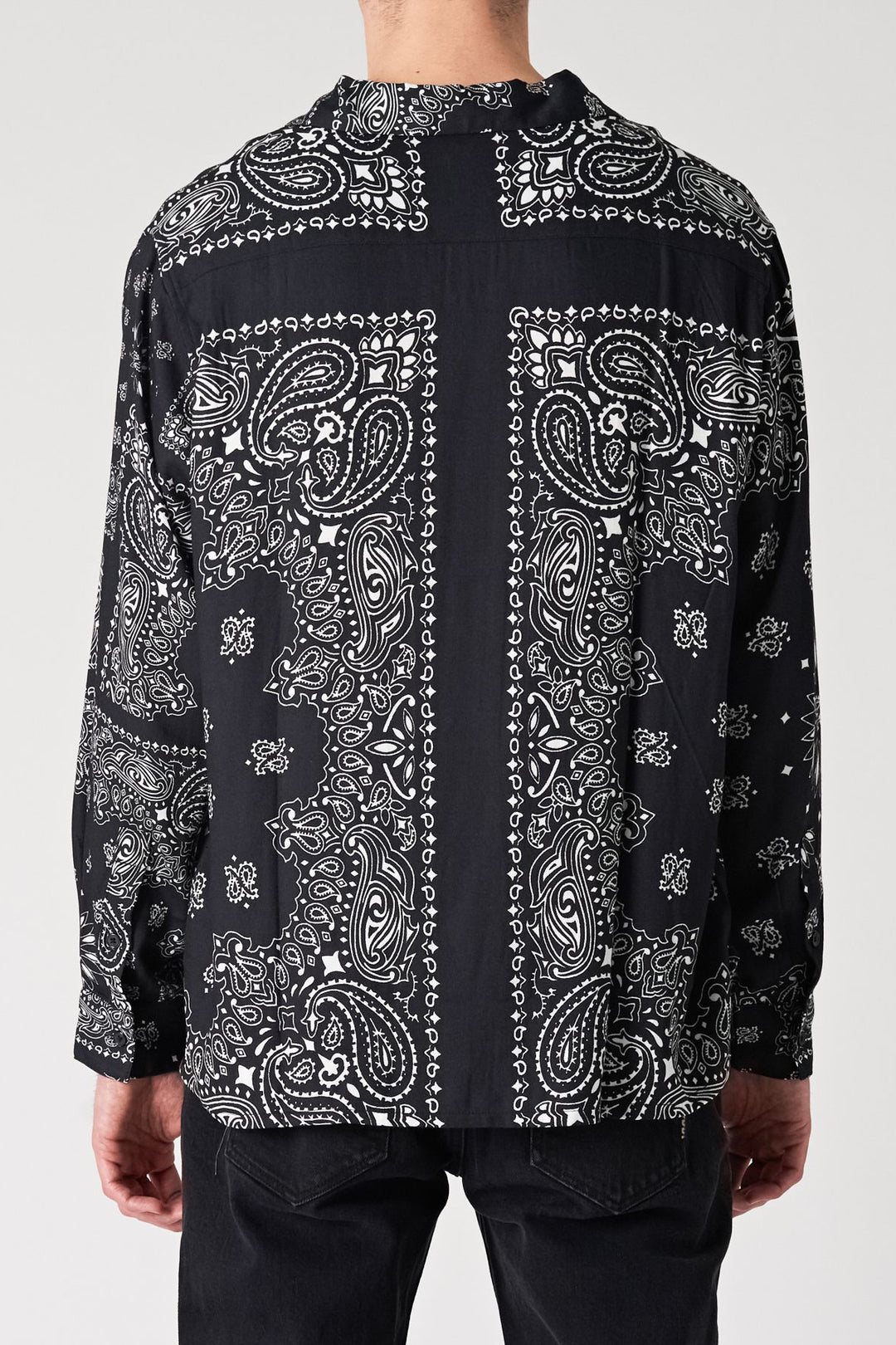 Neuw Mens Waits Long Sleeve Paisley Shirt Black Paisley, MENS SHIRTS, NEUW, Elwood 101
