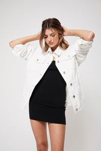 Rozalia Russian x Atoir WOMENS THE DENIM JACKET -WHITE, WOMENS JACKETS & BLAZERS, APPAREL BY ROZALIA, Elwood 101