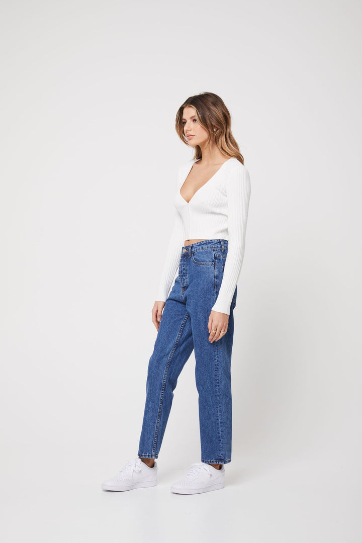 Rozalia Russian x Atoir WOMENS THE DAY CARDIGAN - WHITE, WOMENS KNITS & SWEATERS, APPAREL BY ROZALIA, Elwood 101