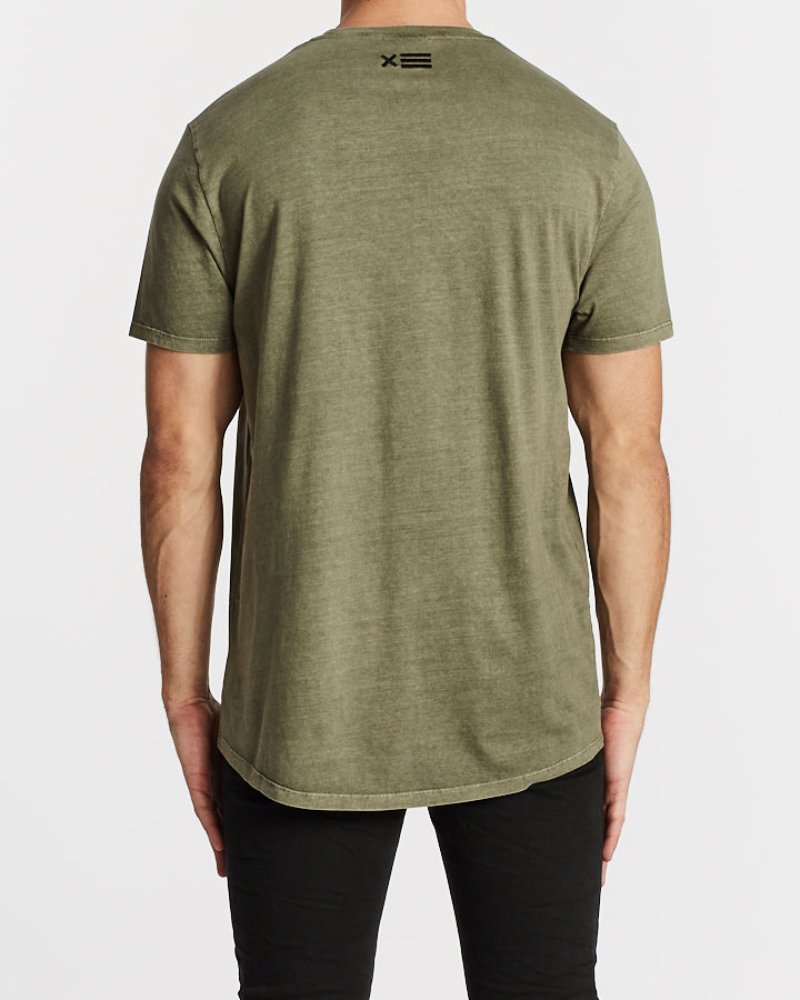 Nena Pasadena MENS FREEDOM SCOOP BACK TEE - PIGMENT KHAKI, MENS TEE SHIRTS, NENA PASADENA, Elwood 101