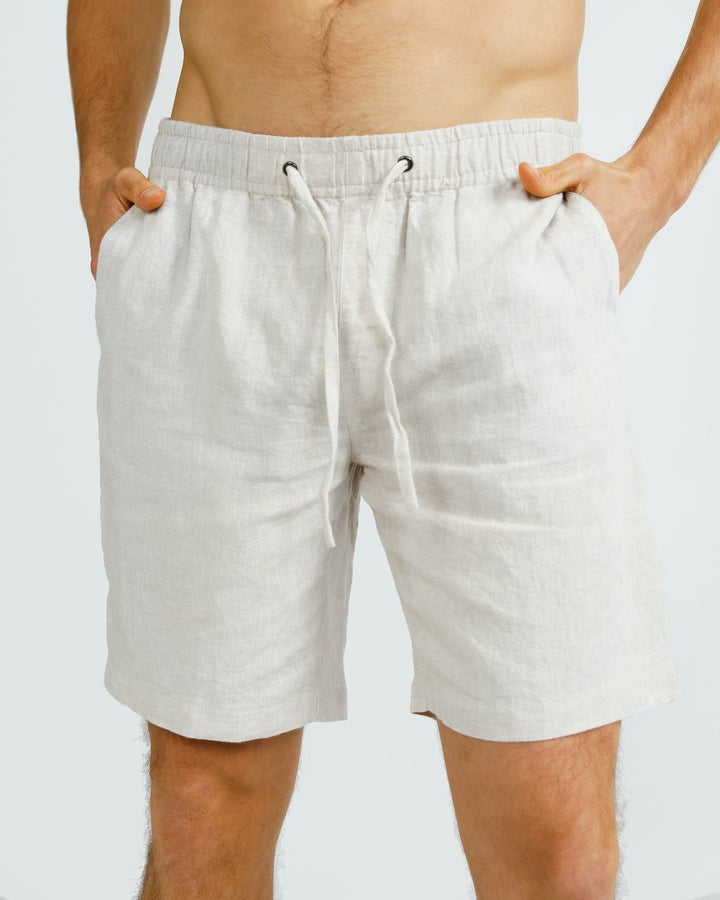 Ortc MENS LINEN SHORTS - SAND, MENS SHORTS, ORTC Clothing Co, Elwood 101