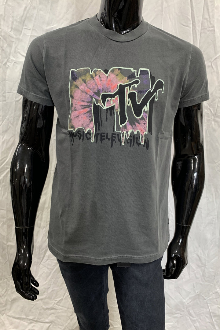 Rollas MENS MTV TIE DYE TEE - BLACK, MENS TEE SHIRTS, ROLLAS, Elwood 101