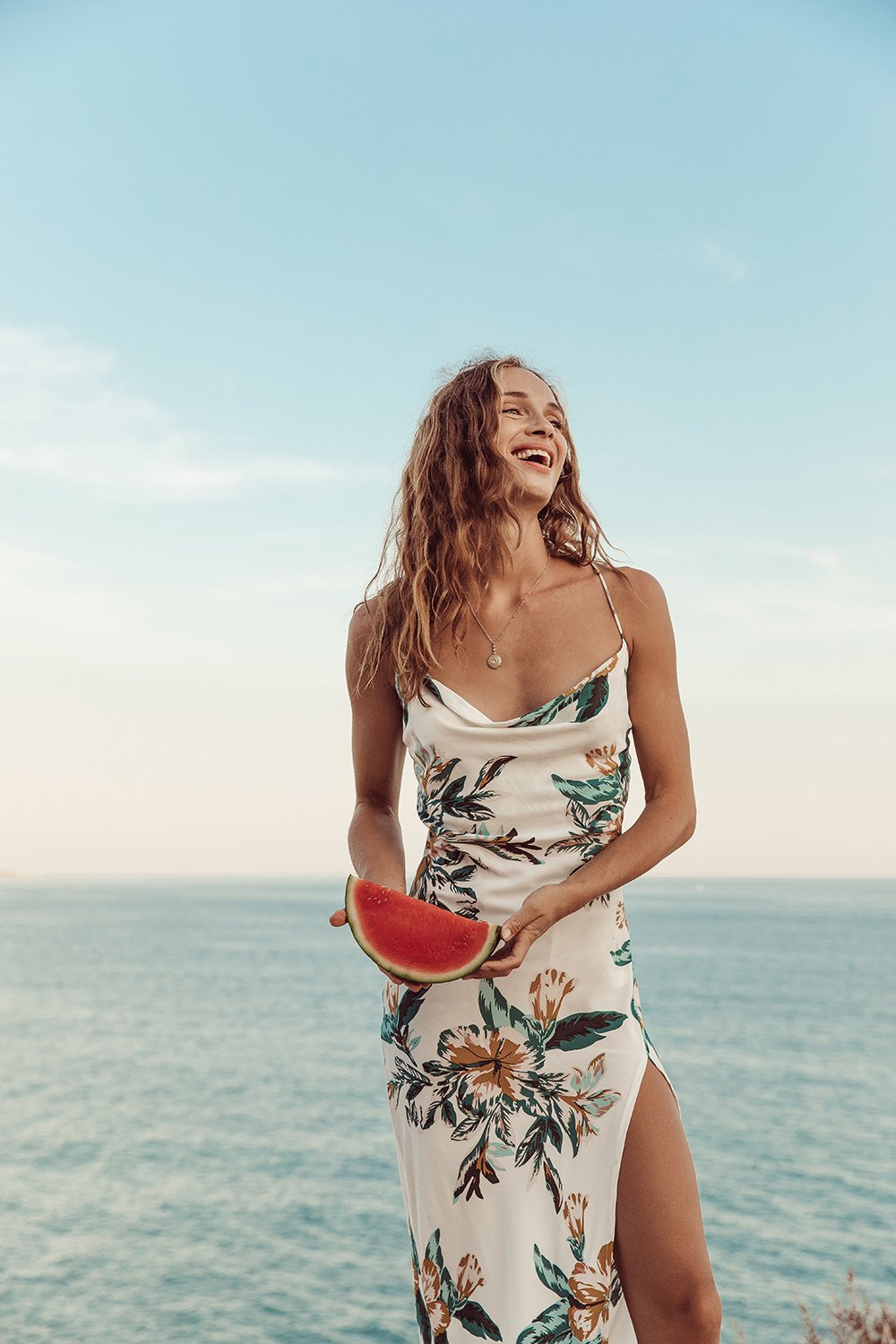 Le Salty WOMENS EDEN MIDI DRESS - PAPAYA, WOMENS DRESSES, LE SALTY, Elwood 101