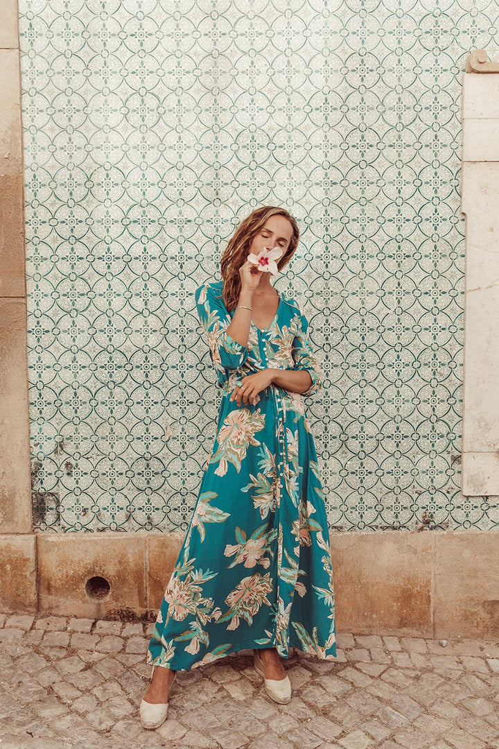 Le Salty WOMENS MAYA GOWN - AEGEAN, WOMENS DRESSES, LE SALTY, Elwood 101