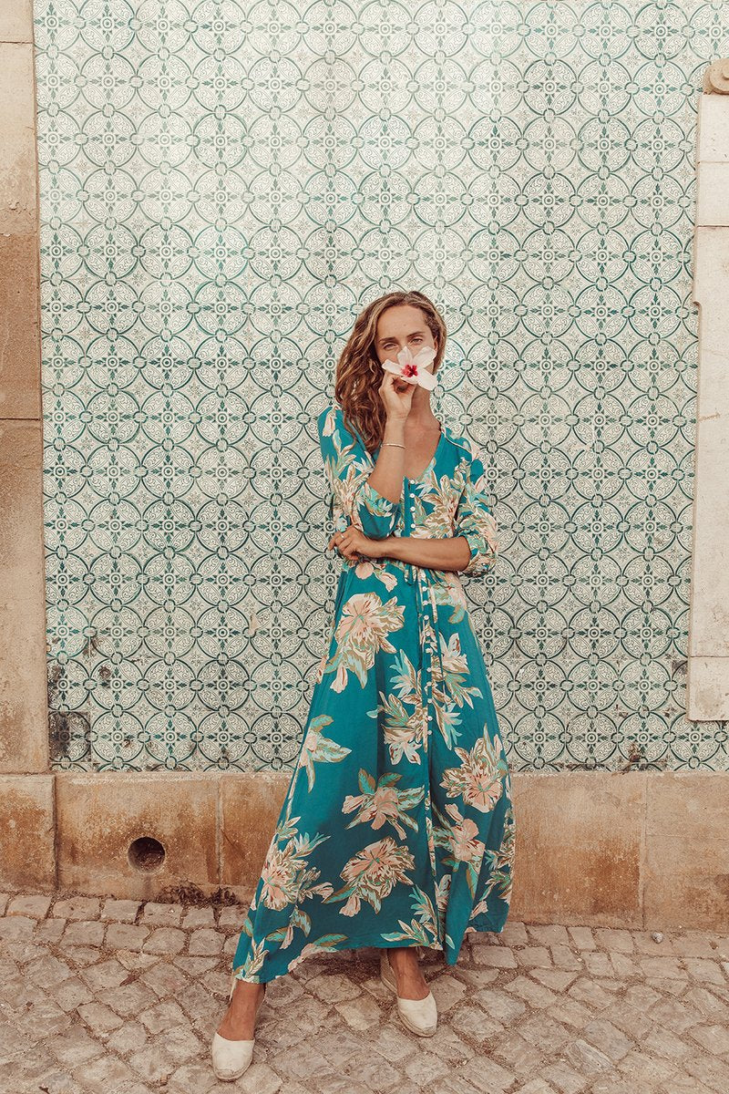 Le Salty WOMENS MAYA GOWN - AEGEAN, WOMENS DRESSES, LE SALTY, Elwood 101