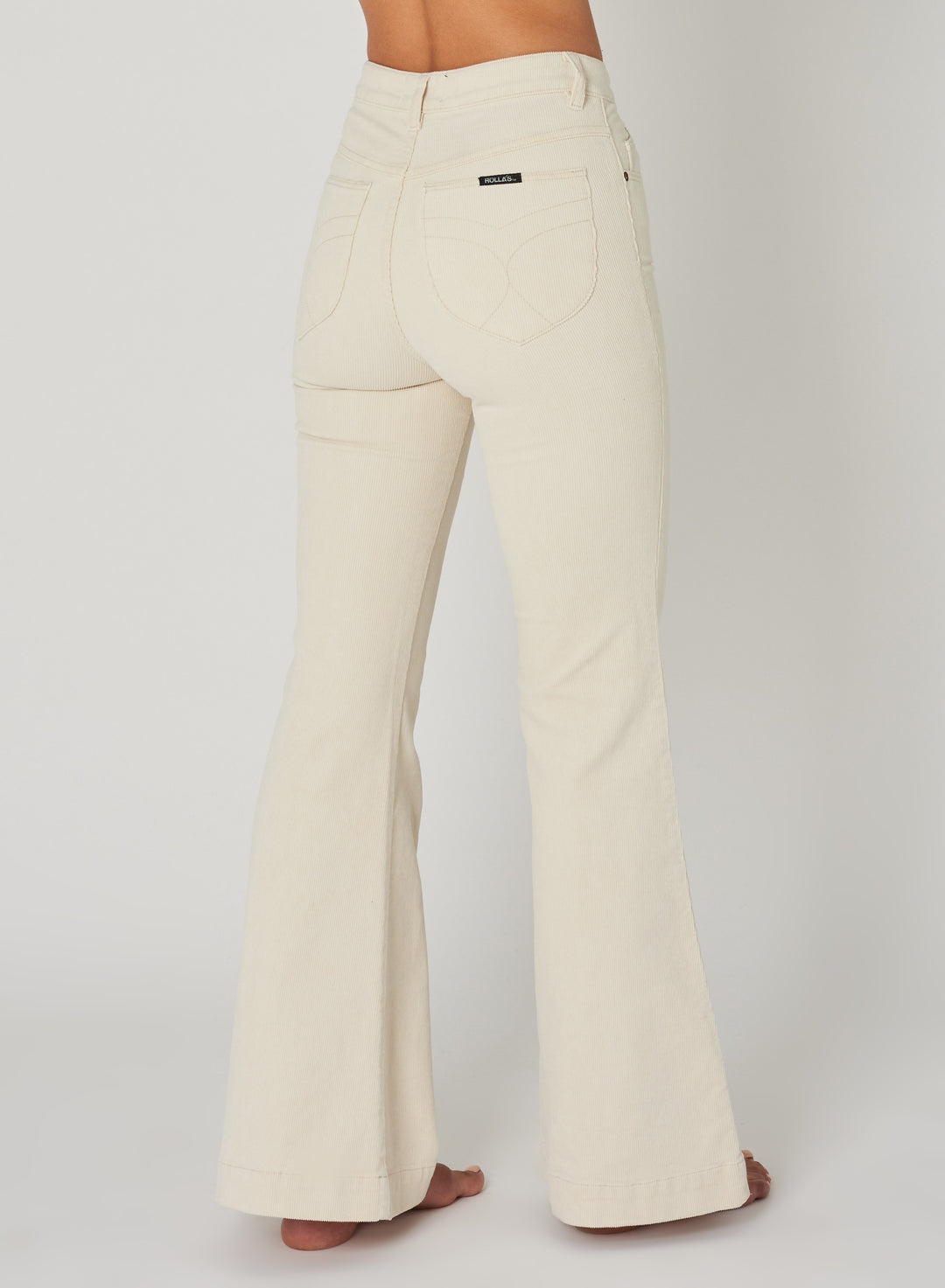 Rollas WOMENS EASTCOAST FLARES - VANILLA CORD, WOMENS DENIM, ROLLAS, Elwood 101