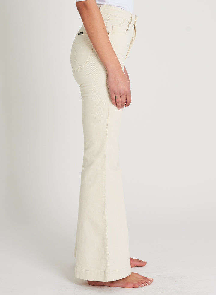 Rollas WOMENS EASTCOAST FLARES - VANILLA CORD, WOMENS DENIM, ROLLAS, Elwood 101