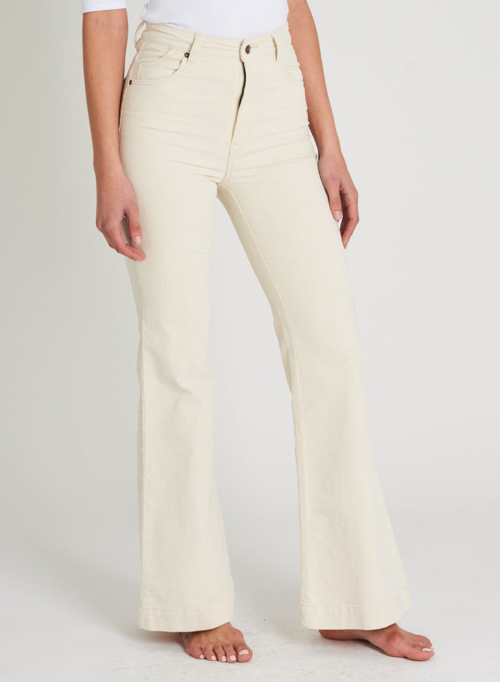 Rollas WOMENS EASTCOAST FLARES - VANILLA CORD, WOMENS DENIM, ROLLAS, Elwood 101