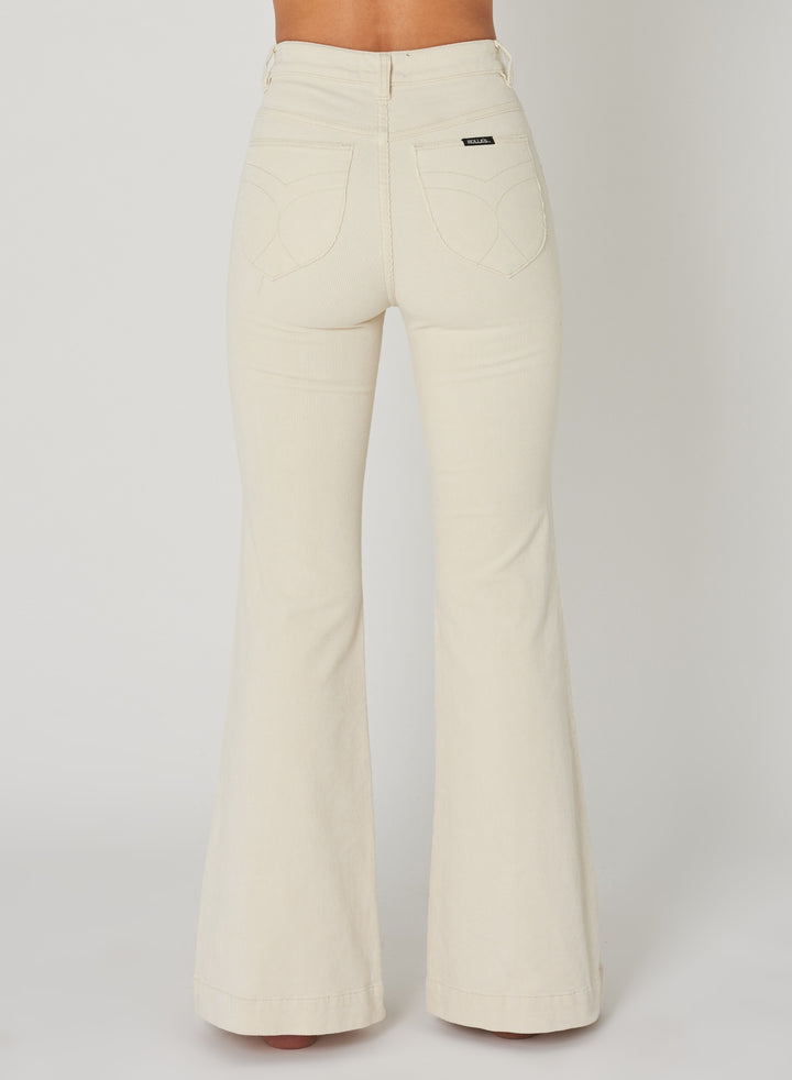Rollas WOMENS EASTCOAST FLARES - VANILLA CORD, WOMENS DENIM, ROLLAS, Elwood 101