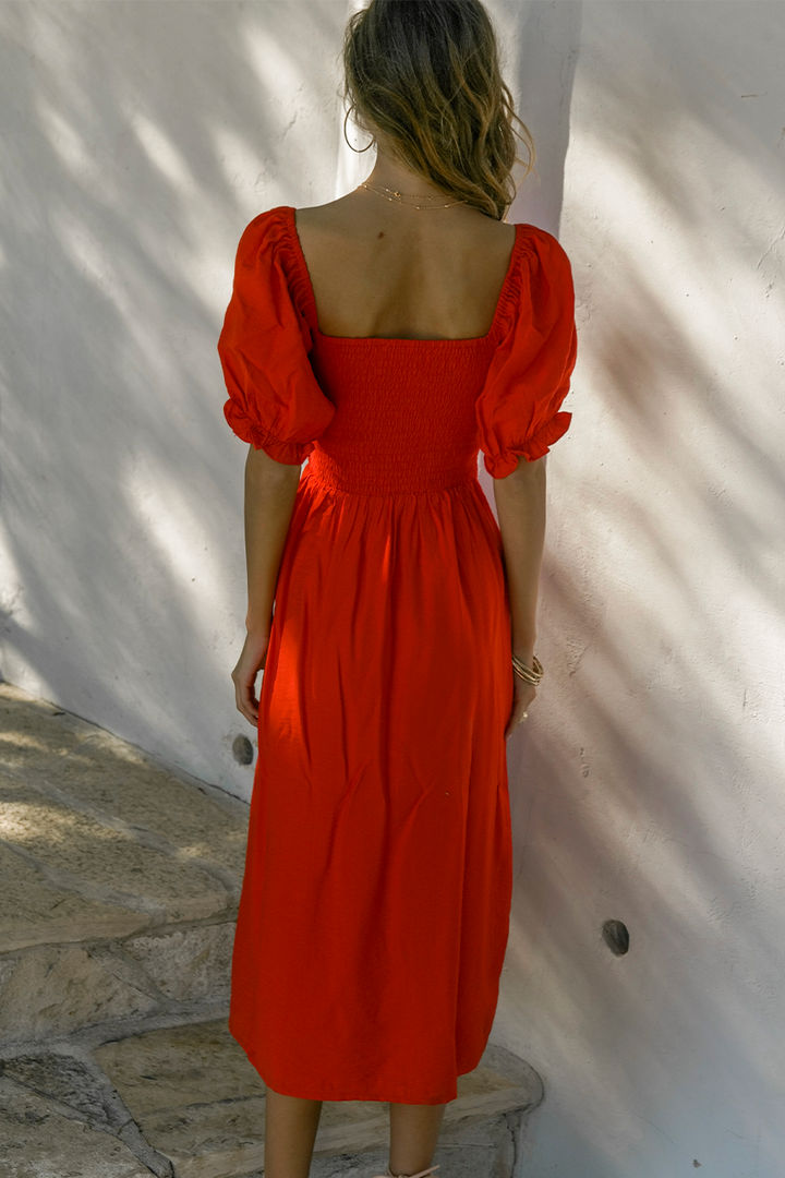 Seven Wonders The Label WOMENS BRINLEY MIDI DRESS - RED, WOMENS DRESSES, SEVEN WONDERS THE LABEL, Elwood 101