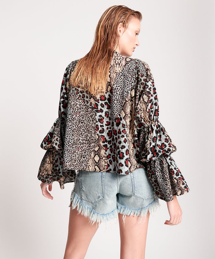 OneTeaspoon WOMENS PUNK PYTHON SOPHISTICATED SAVAGE TOP, WOMENS TOPS & SHIRTS, OneTeaspoon, Elwood 101