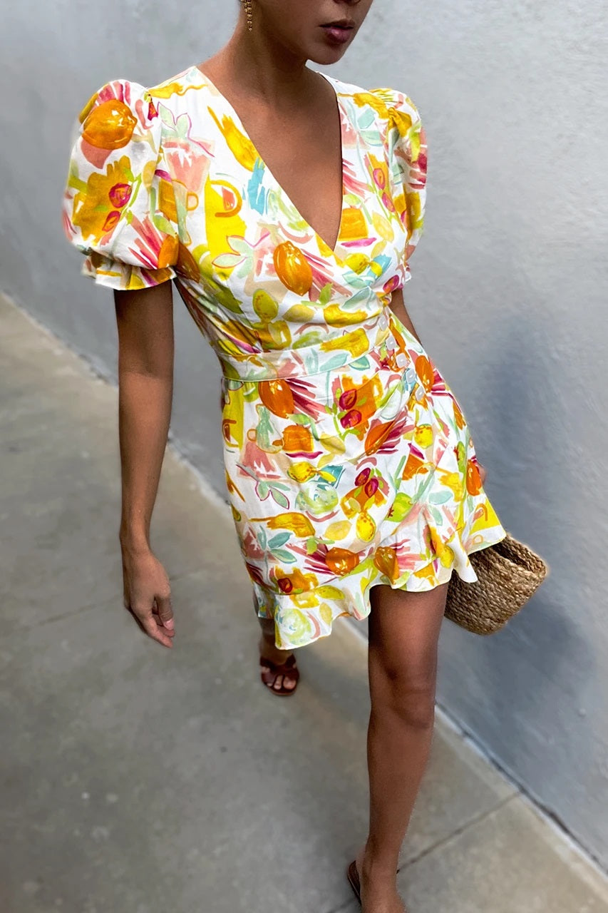 Runaway The Label WOMENS ZOLA MINI DRESS - CITRUS PRINT, WOMENS DRESSES, RUNAWAY, Elwood 101