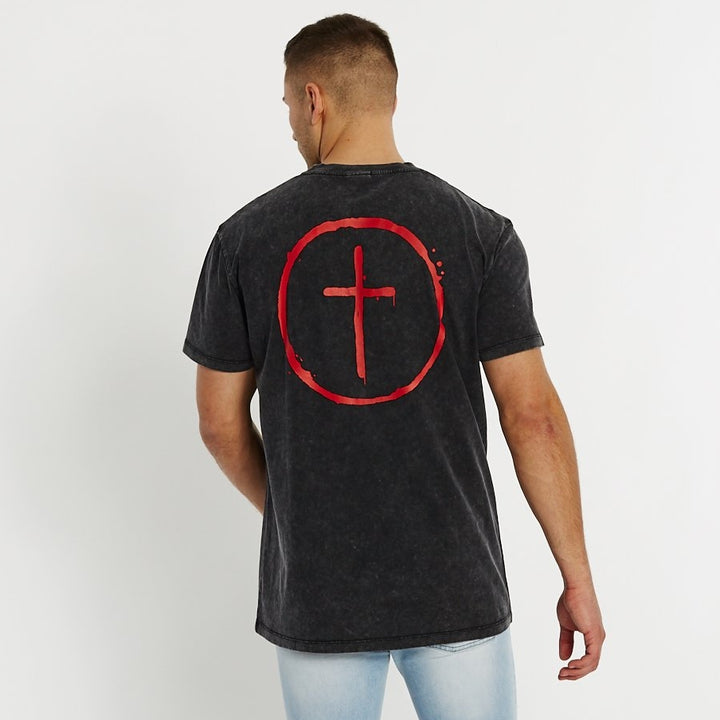 Kiss Chacey MENS MIRAGE RELAXED FIT TEE - ANTHRACITE BLACK, MENS TEE SHIRTS, KISS CHACEY, Elwood 101
