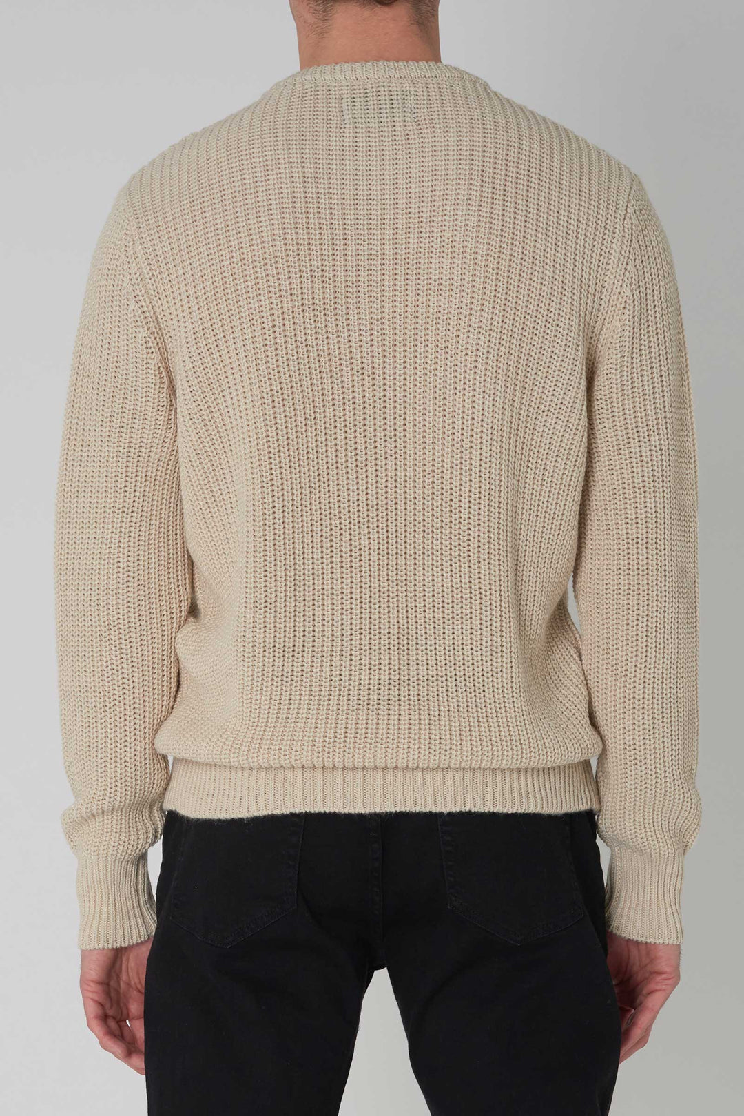 Rollas MENS HEMP BLEND CREW KNIT - NATURAL, MENS KNITS & SWEATERS, ROLLAS, Elwood 101