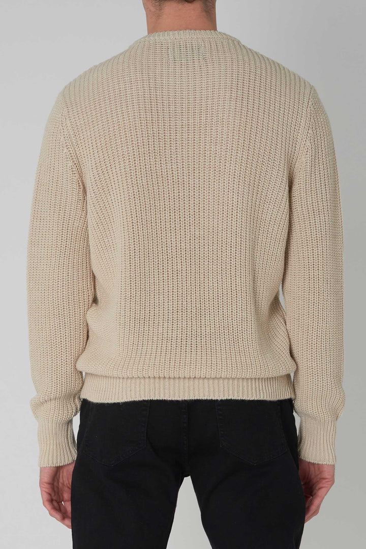 Rollas MENS HEMP BLEND CREW KNIT - NATURAL, MENS KNITS & SWEATERS, ROLLAS, Elwood 101