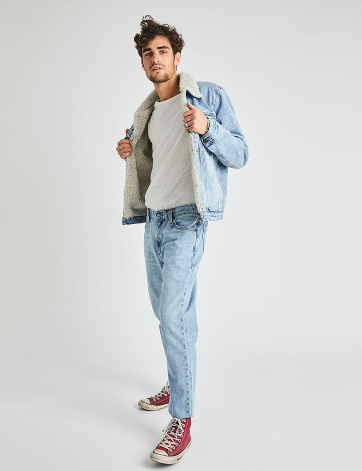 Rollas MENS DENIM SHERPA - ORIGINAL STONE, MENS JACKETS, ROLLAS, Elwood 101