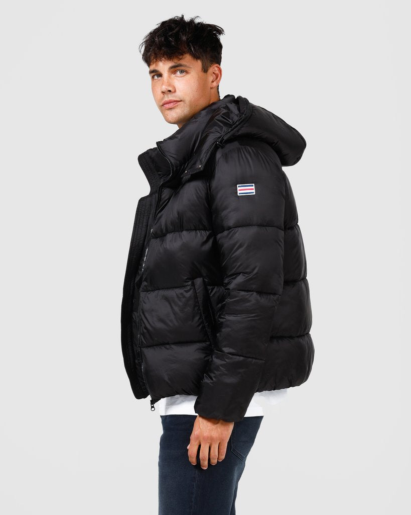 Ortc MENS PUFFER JACKET - BLACK, MENS JACKETS, ORTC Clothing Co, Elwood 101