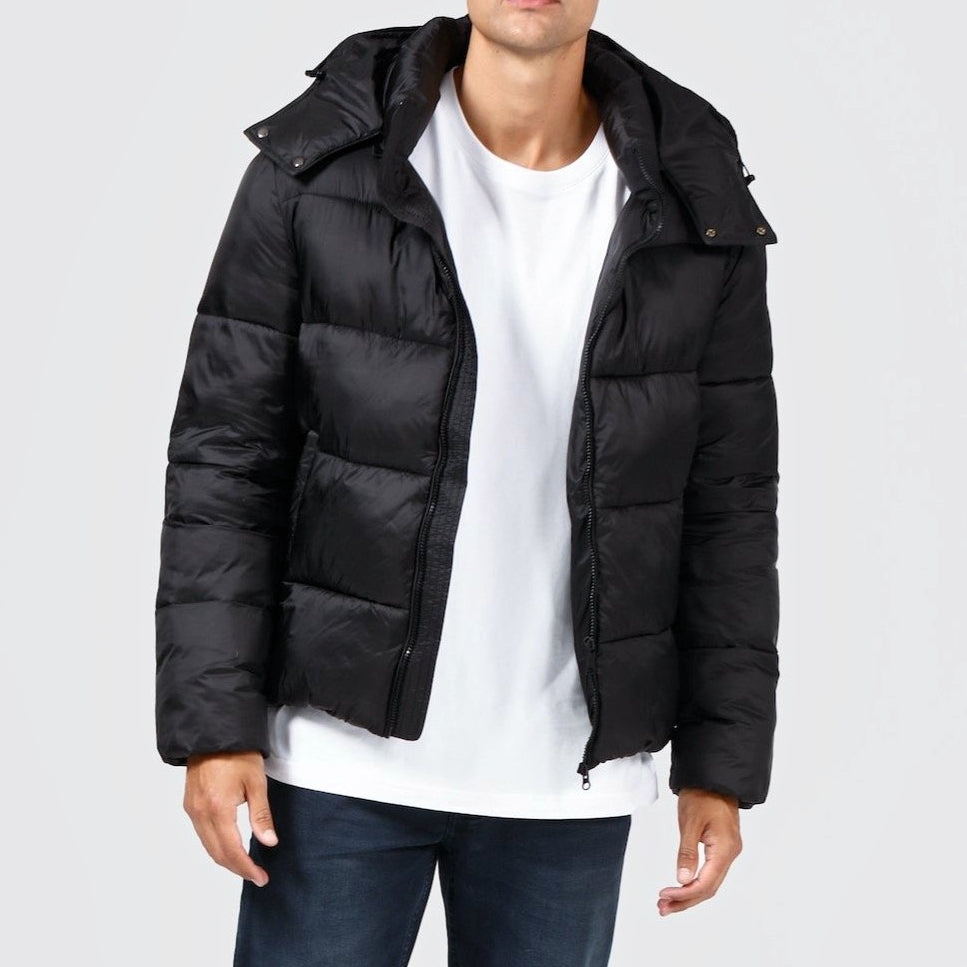Ortc MENS PUFFER JACKET - BLACK, MENS JACKETS, ORTC Clothing Co, Elwood 101