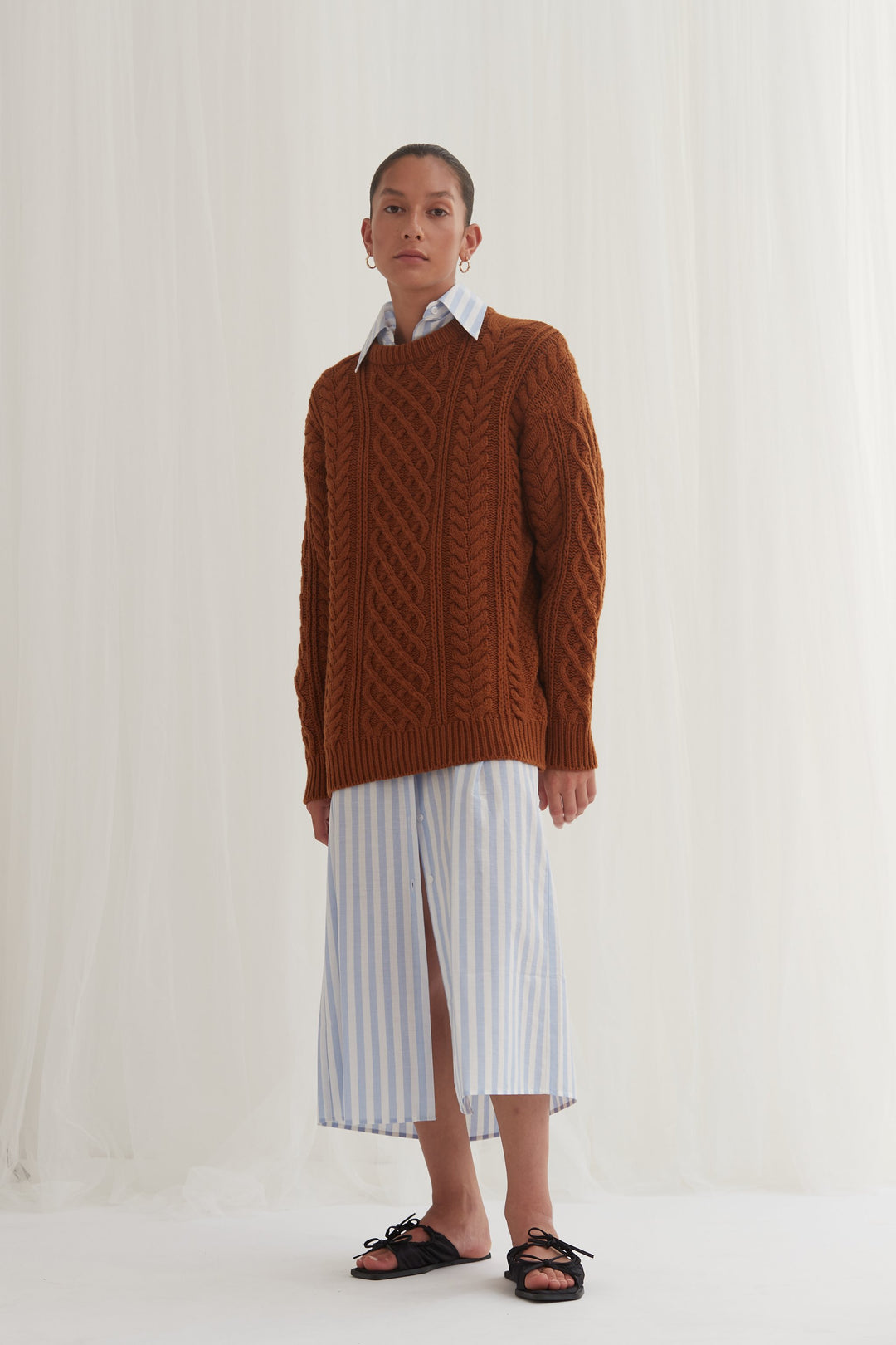 Blanca WOMENS VALENCE KNIT - BROWN, WOMENS KNITS & SWEATERS, BLANCA, Elwood 101