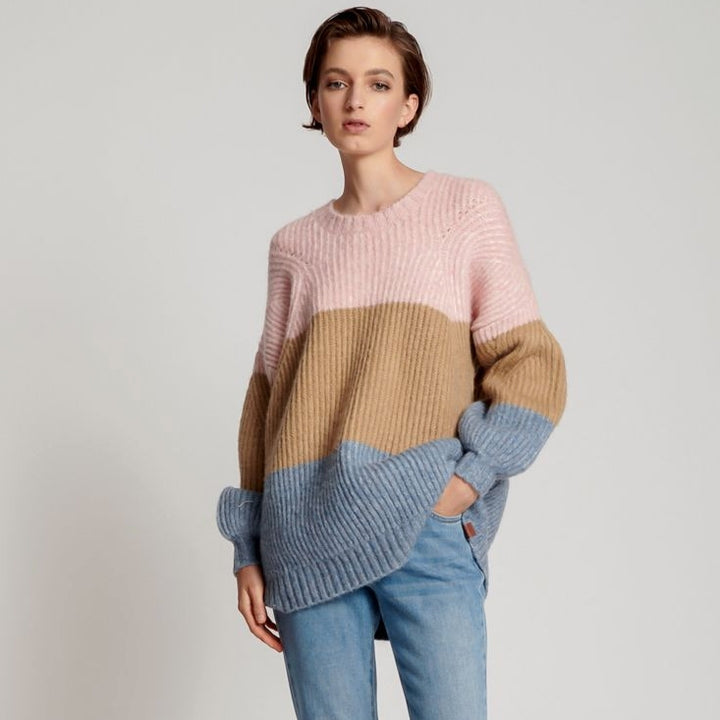 OneTeaspoon WOMENS GELATO STRIPE BUCKINGHAM SWEATER - GELATO STRIPE, WOMENS KNITS & SWEATERS, OneTeaspoon, Elwood 101