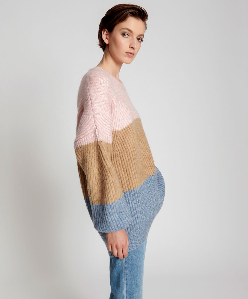 OneTeaspoon WOMENS GELATO STRIPE BUCKINGHAM SWEATER - GELATO STRIPE, WOMENS KNITS & SWEATERS, OneTeaspoon, Elwood 101