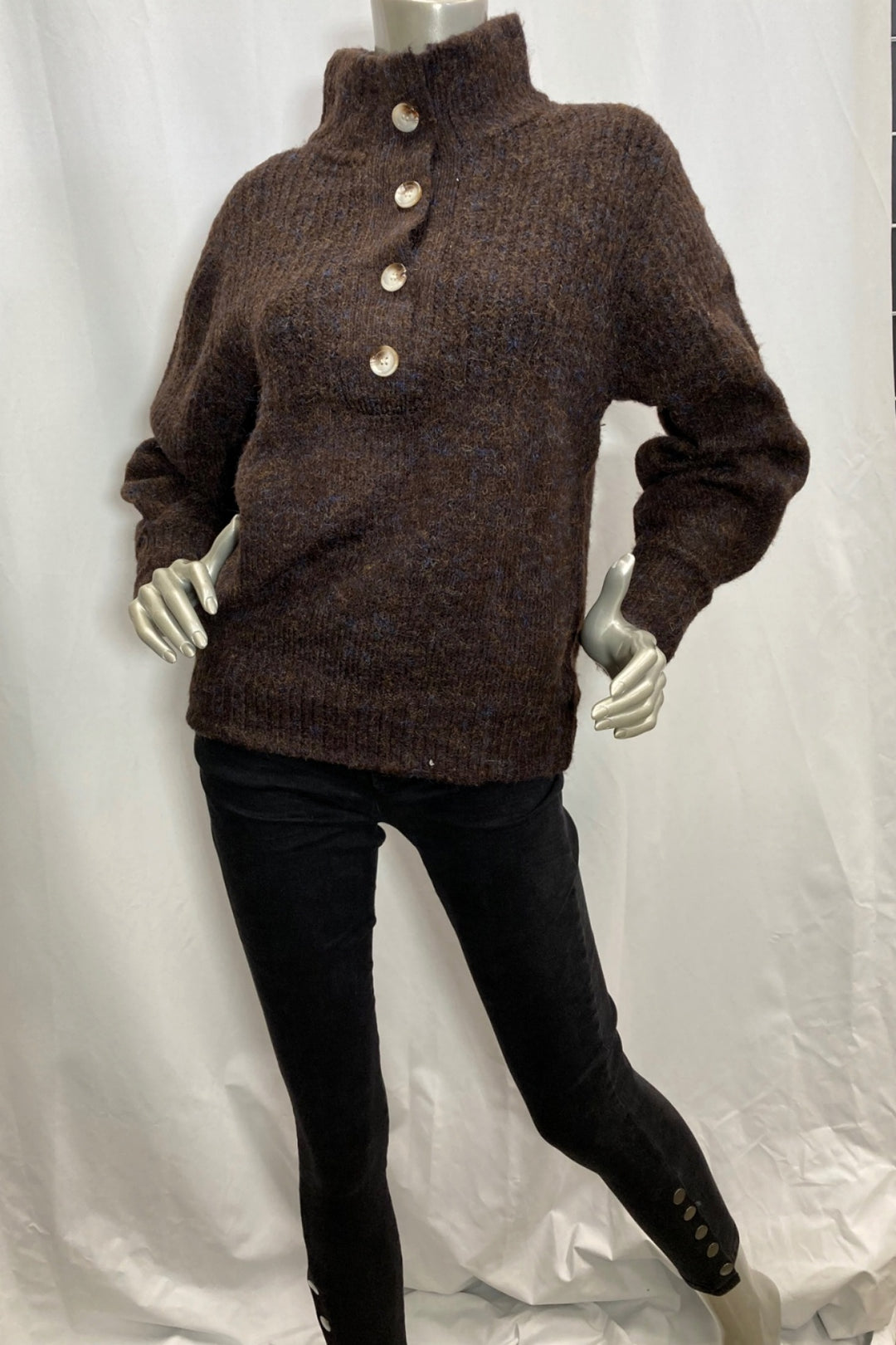 Little Lies WOMENS ORLA KNIT - CHOCOLATE, WOMENS KNITS & SWEATERS, LITTLE LIES, Elwood 101