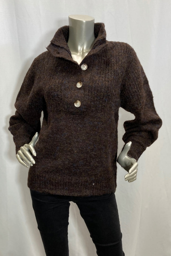 Little Lies WOMENS ORLA KNIT - CHOCOLATE, WOMENS KNITS & SWEATERS, LITTLE LIES, Elwood 101