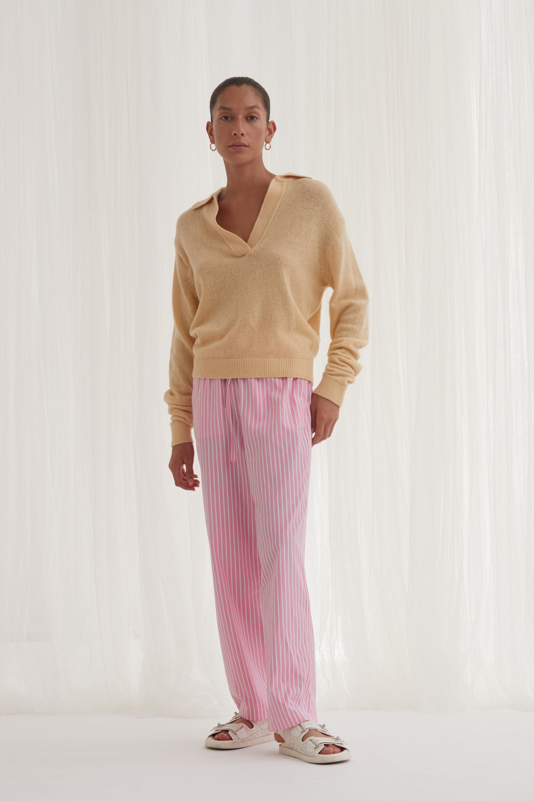 Blanca WOMENS LILLE KNIT - WARM YELLOW, WOMENS KNITS & SWEATERS, BLANCA, Elwood 101