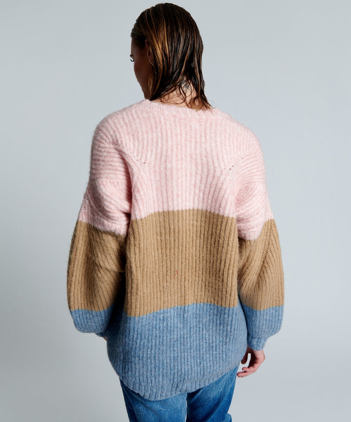 OneTeaspoon WOMENS GELATO STRIPE BUCKINGHAM SWEATER - GELATO STRIPE, WOMENS KNITS & SWEATERS, OneTeaspoon, Elwood 101