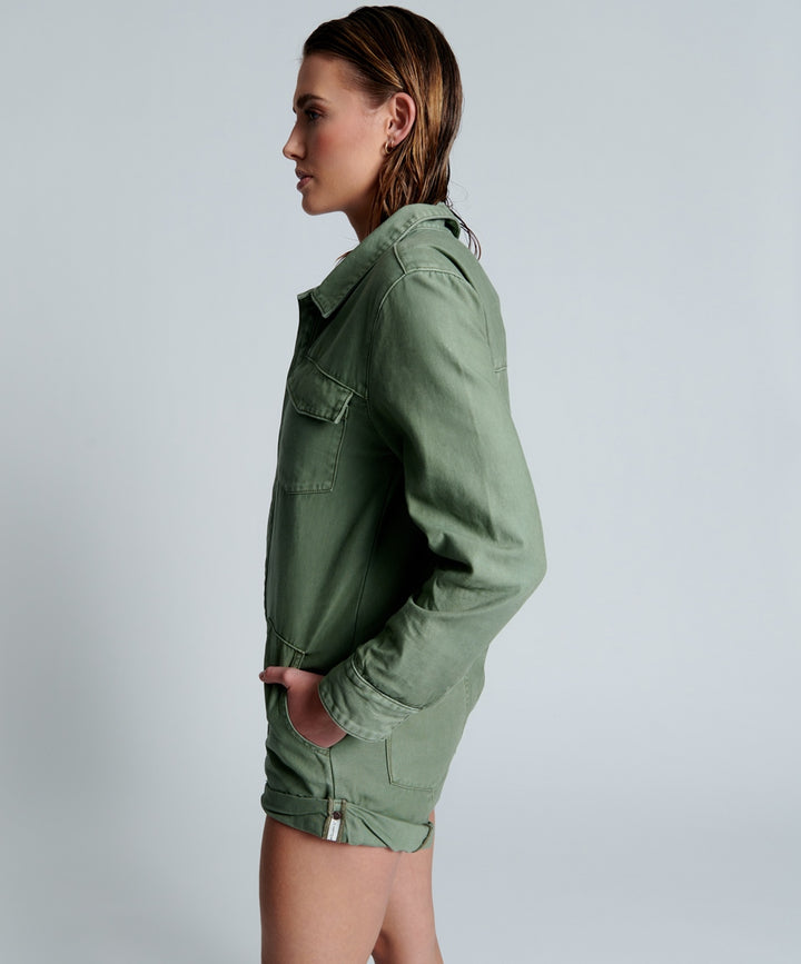 OneTeaspoon WOMENS SUPER KHAKI CARGO PROPHECY JUMPSUIT - SUPER KHAKI, WOMENS JUMPSUITS & OVERALLS, OneTeaspoon, Elwood 101