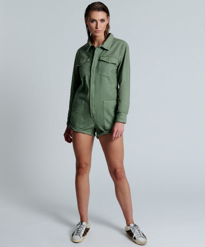 OneTeaspoon WOMENS SUPER KHAKI CARGO PROPHECY JUMPSUIT - SUPER KHAKI, WOMENS JUMPSUITS & OVERALLS, OneTeaspoon, Elwood 101
