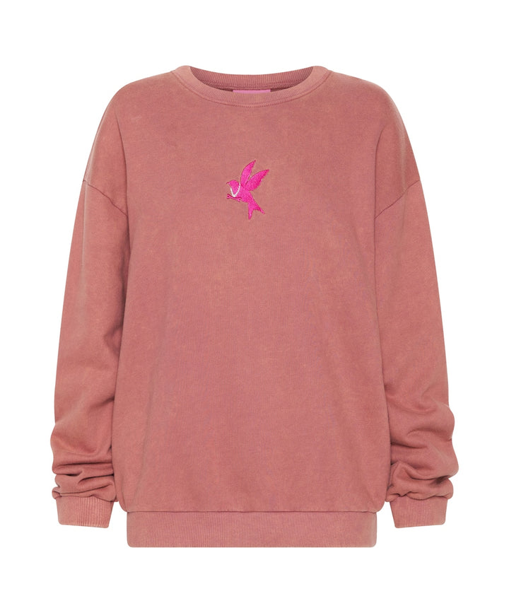 OneTeaspoon WOMENS BOWER BIRD LOGO SWEATER - WASHED PINK, WOMENS KNITS & SWEATERS, OneTeaspoon, Elwood 101