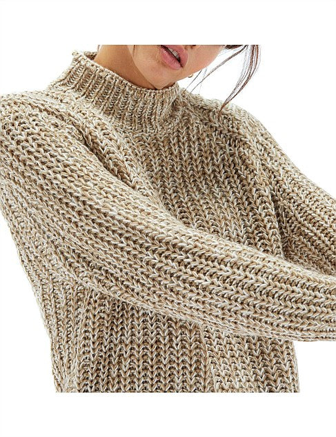 MINKPINK Womens Tiri High Neck Knit Jumper - Multi, WOMENS KNITS & SWEATERS, MINKPINK, Elwood 101