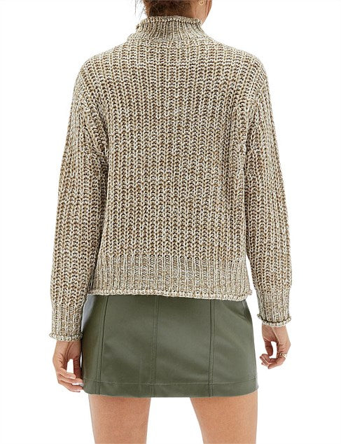 MINKPINK Womens Tiri High Neck Knit Jumper - Multi, WOMENS KNITS & SWEATERS, MINKPINK, Elwood 101