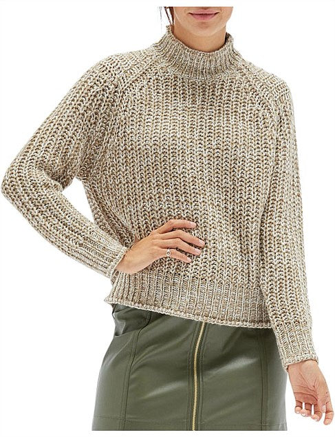 MINKPINK Womens Tiri High Neck Knit Jumper - Multi, WOMENS KNITS & SWEATERS, MINKPINK, Elwood 101