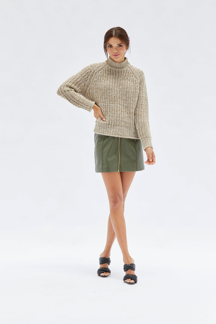 MINKPINK Womens Tiri High Neck Knit Jumper - Multi, WOMENS KNITS & SWEATERS, MINKPINK, Elwood 101