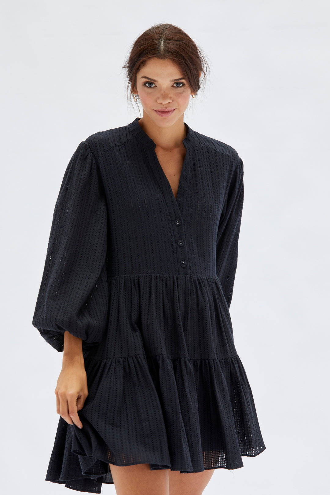 MINKPINK Womens Shadi Textured Mini Dress - Black, WOMENS DRESSES, MINKPINK, Elwood 101
