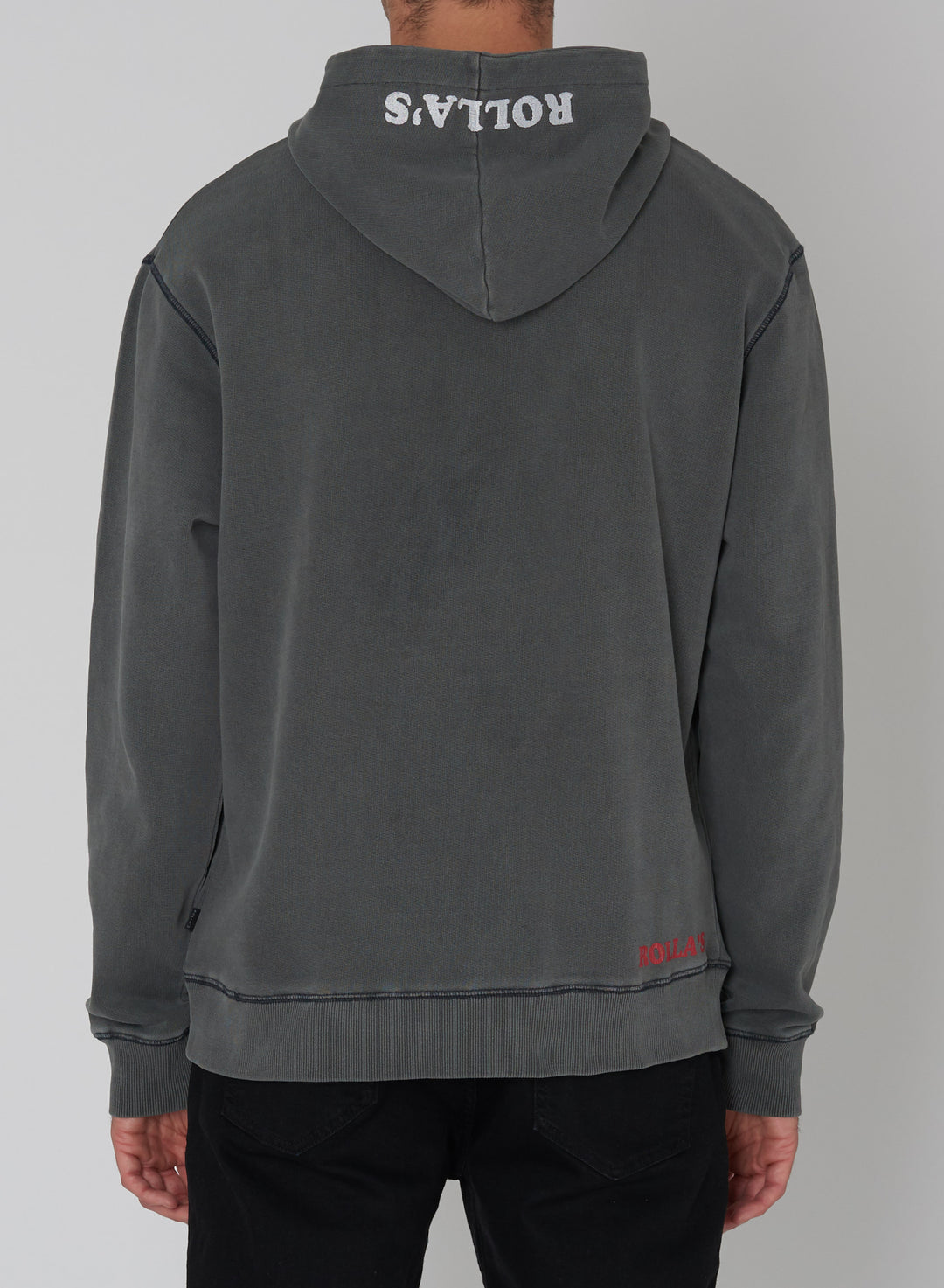 ROLLAS Mens Rolling Stone Hoodie - Washed Black, MENS HOODIES, ROLLAS, Elwood 101