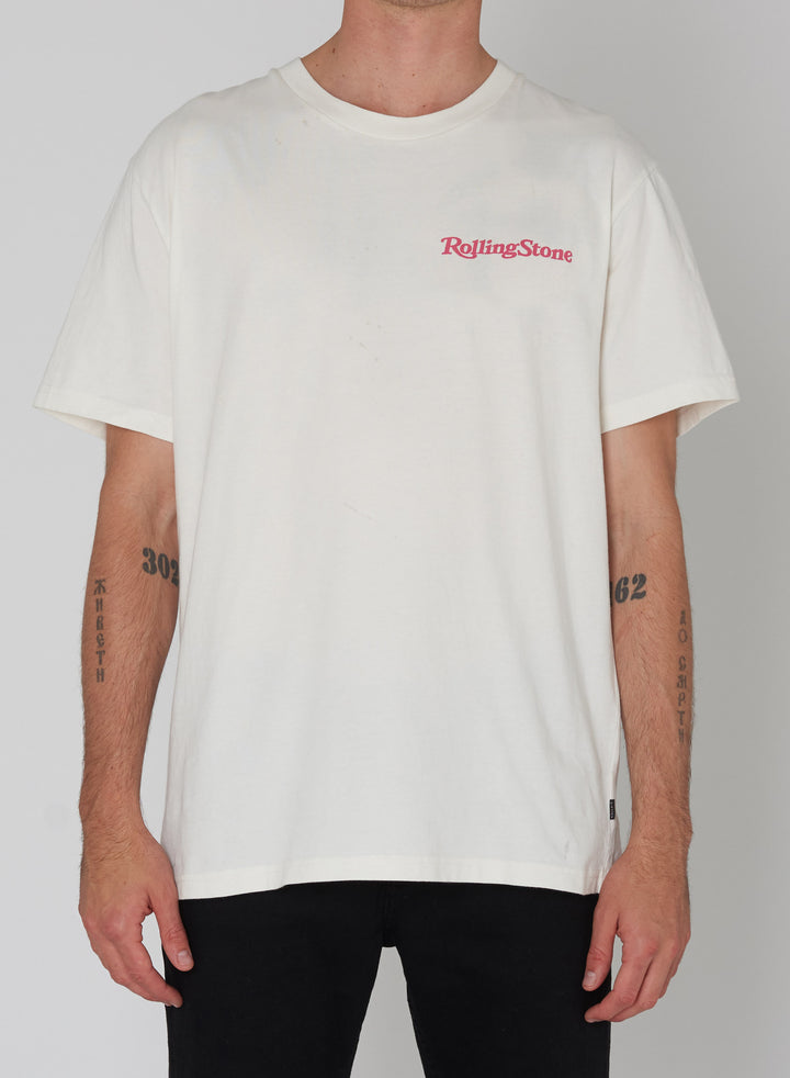 ROLLAS Mens Rolling Stone 80 Cover Tee - Vintage White, MENS TEE SHIRTS, ROLLAS, Elwood 101