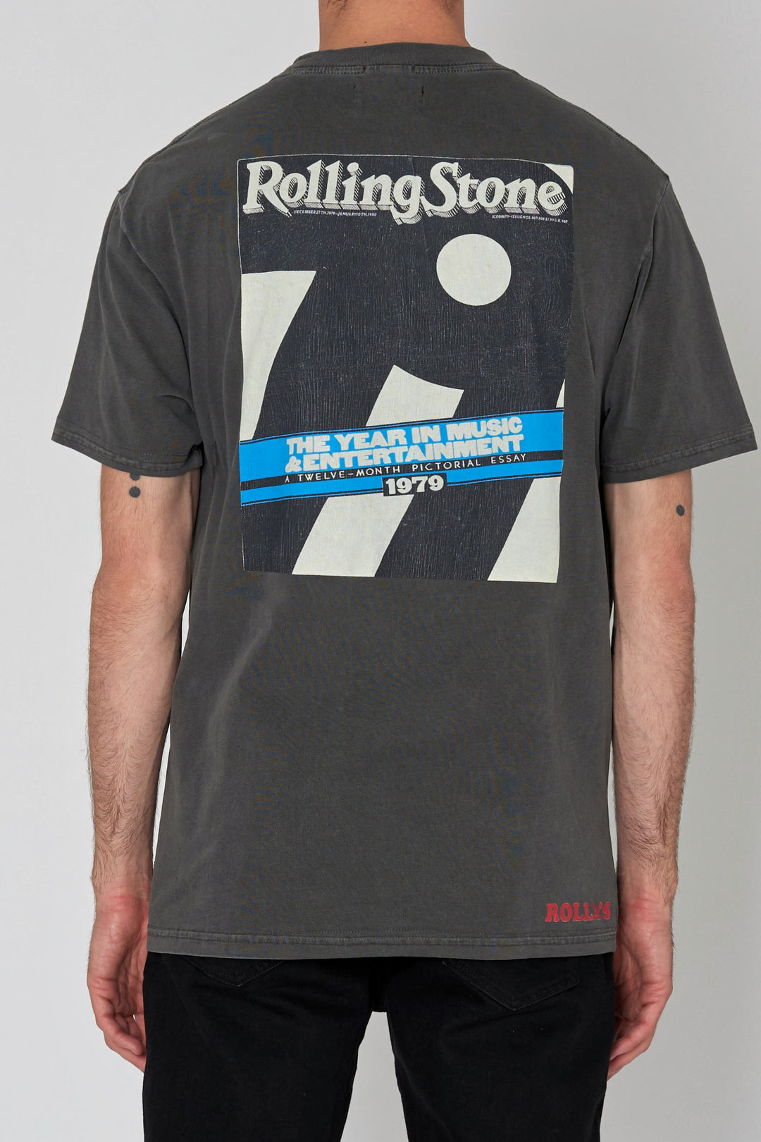 ROLLAS Mens Rolling Stone 79 Cover Tee - Washed Black, MENS TEE SHIRTS, ROLLAS, Elwood 101