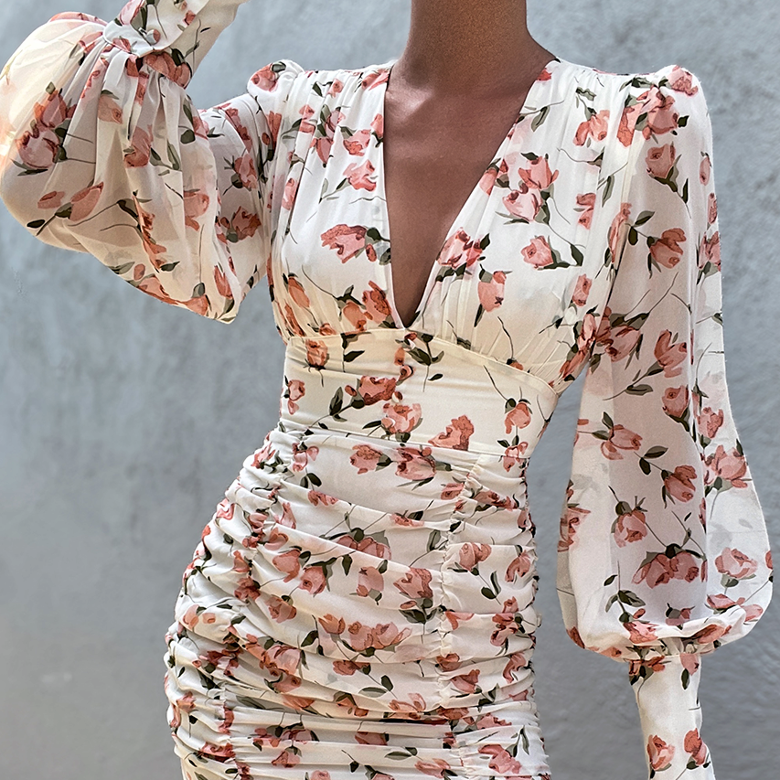 SEVEN WONDERS THE LABEL Womens Rosalie Dress - White Floral, WOMENS DRESSES, SEVEN WONDERS THE LABEL, Elwood 101