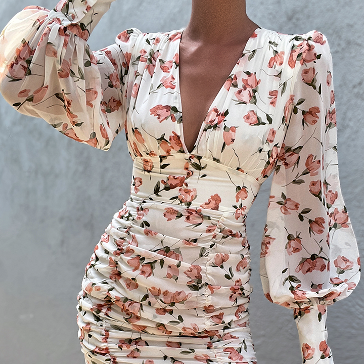 SEVEN WONDERS THE LABEL Womens Rosalie Dress - White Floral, WOMENS DRESSES, SEVEN WONDERS THE LABEL, Elwood 101