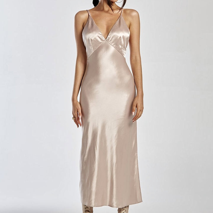 IZI ANGUS X RUNAWAY Womens Safia Slip Dress - Champagne, WOMENS DRESSES, RUNAWAY, Elwood 101