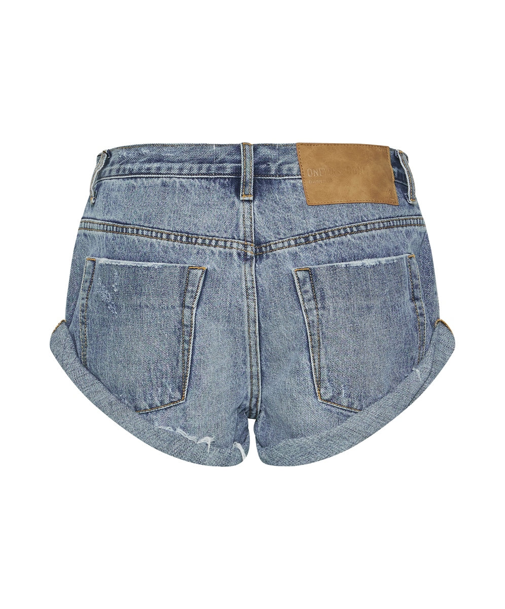 ONETEASPOON Womens Hollywood Low Waist Bandit Denim Short, WOMENS SHORTS, OneTeaspoon, Elwood 101