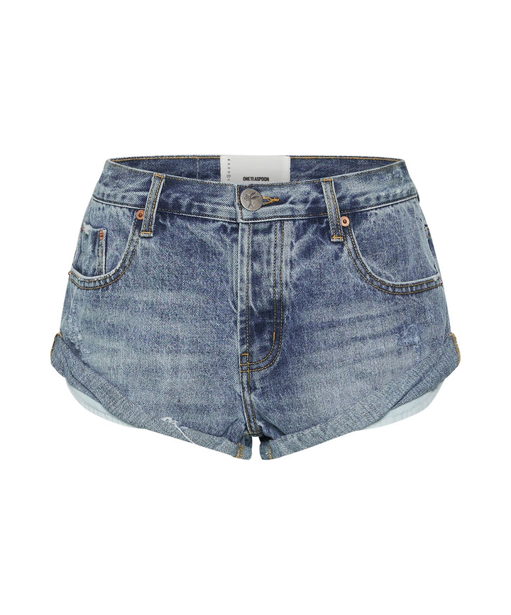 ONETEASPOON Womens Hollywood Low Waist Bandit Denim Short, WOMENS SHORTS, OneTeaspoon, Elwood 101