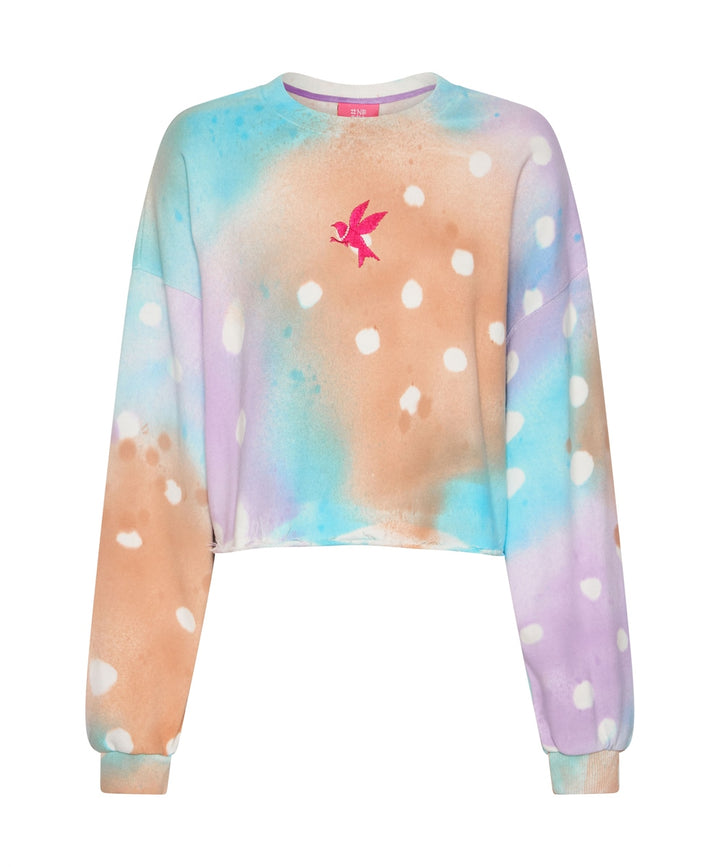ONETEASPOON Womens Graffiti Tie Dye Cropped Sweat, WOMENS KNITS & SWEATERS, OneTeaspoon, Elwood 101