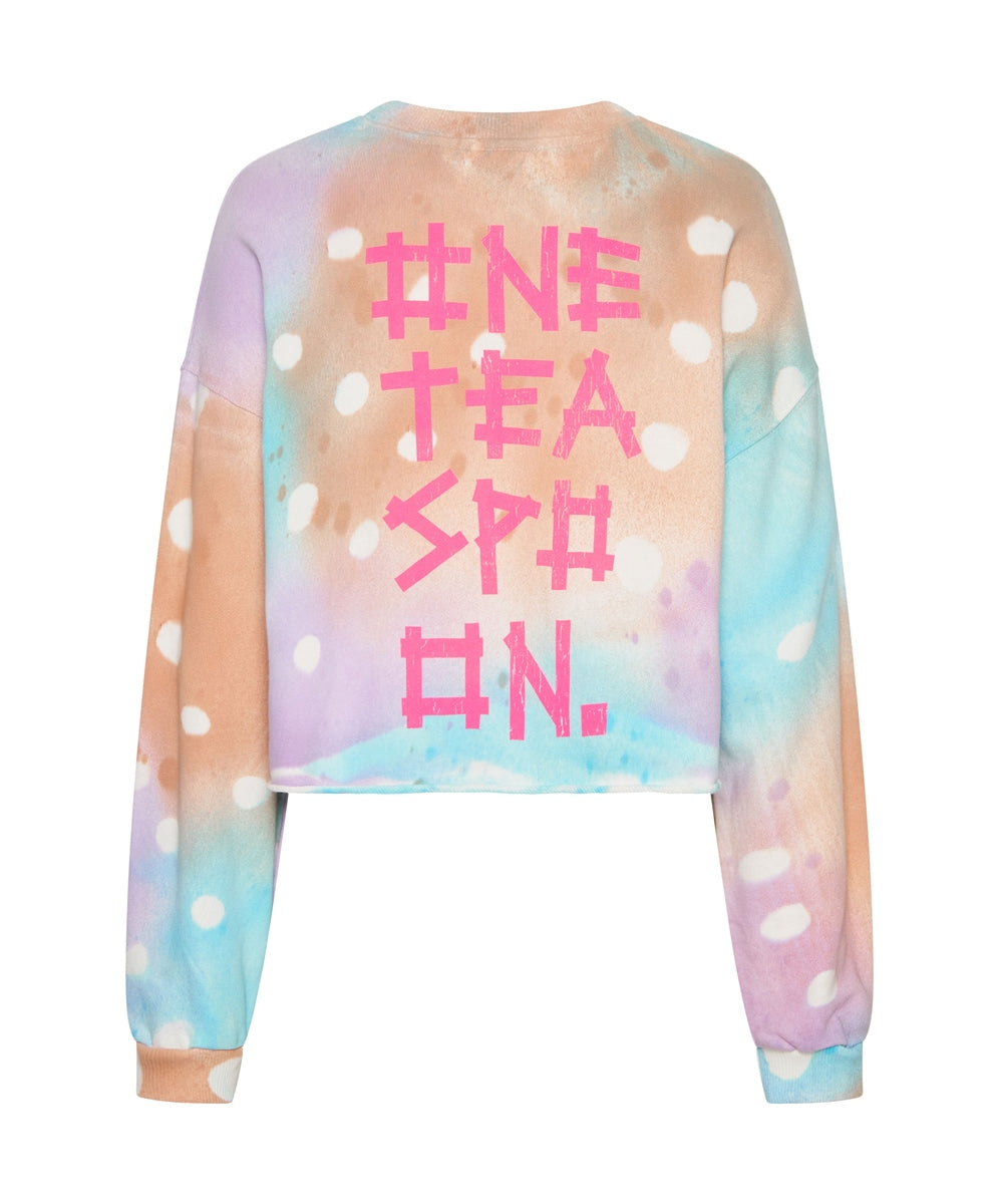 ONETEASPOON Womens Graffiti Tie Dye Cropped Sweat, WOMENS KNITS & SWEATERS, OneTeaspoon, Elwood 101