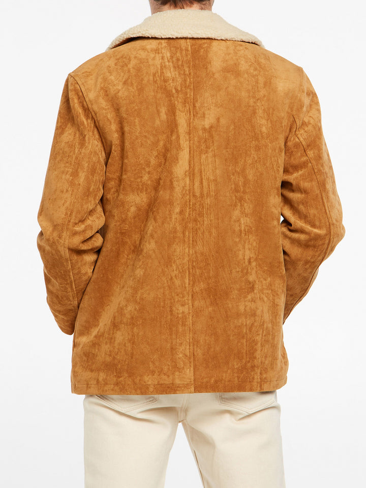 WranglerMens Faux Pas Sherpa Coat - Tan, MENS JACKETS, WRANGLER, Elwood 101