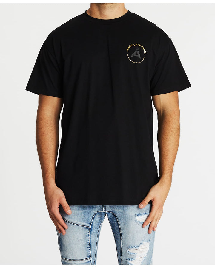 AMERICAIN Mens Jusqua La Fin Oversized Tee - Jet Black, General, AMERICAIN, Elwood 101